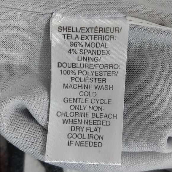 ANN TAYLOR LOFT! BLACK, WHITE, GRAY DIAGONAL STRIPE STRETCH T-SHIRT DRESS! SZ XS - Picture 9 of 10